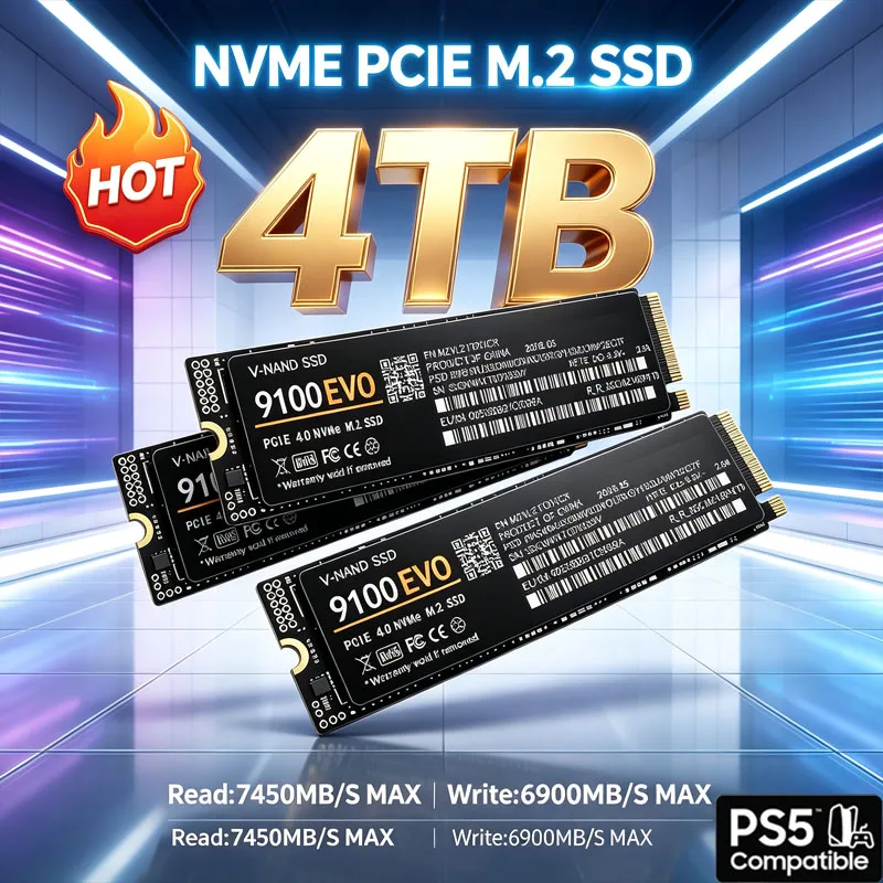 Gaming M.2 NVMe SSD 9100 EVO P - M.2 Nvme 4Tb Pcie 4.0 Ssd recension och pris
