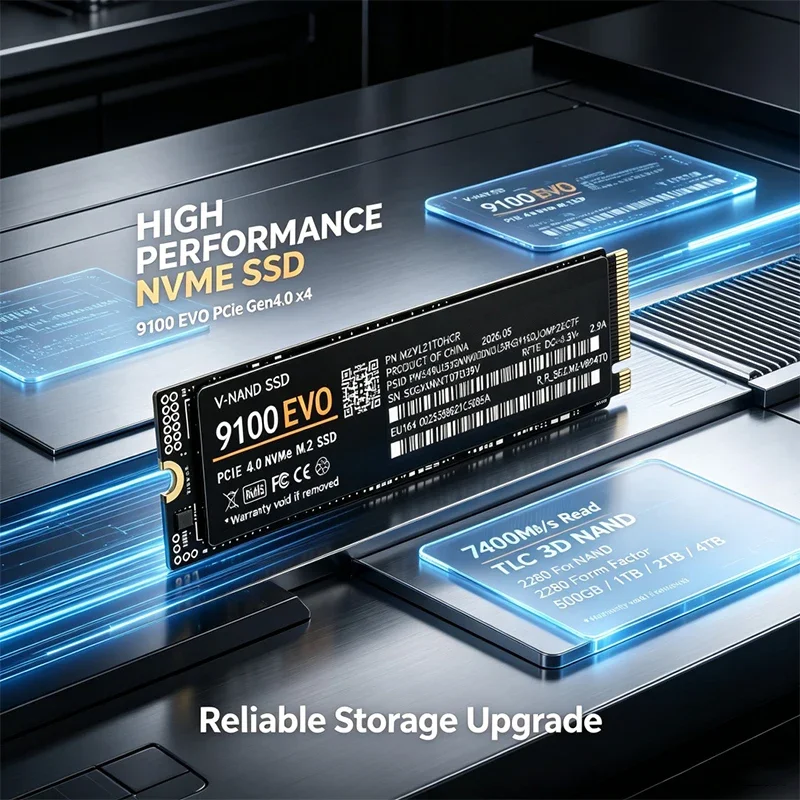 Gaming M.2 NVMe SSD 9100 EVO P - M.2 Nvme 4Tb Pcie 4.0 Ssd recension och pris