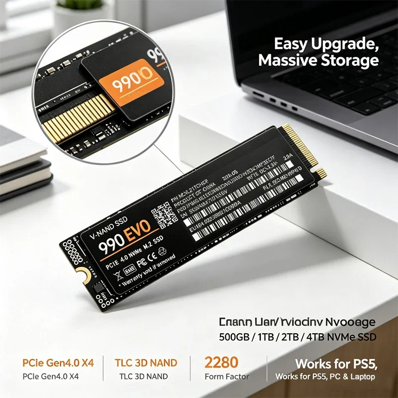 Gaming M.2 NVMe SSD 990 EVO PC - M.2 Nvme 4Tb Pcie 4.0 Ssd recension och pris