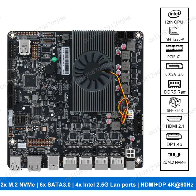 N100 Mini ITX NAS Motherboard  - Nas Motherboard N100 6 Sata recension och pris