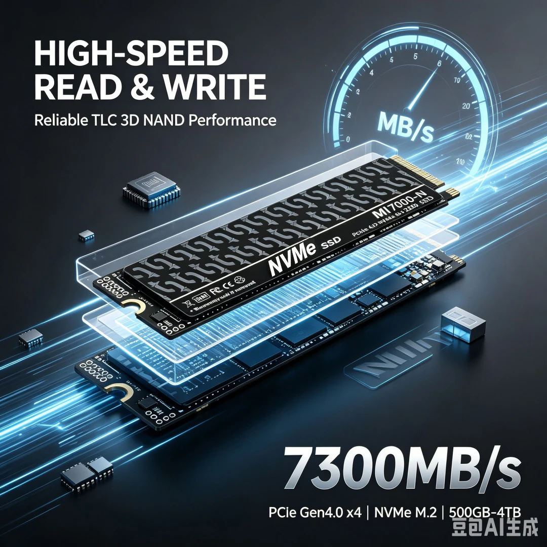 MI7000-N 7300MB/s SSD 1TB 2TB  - M.2 Nvme 4Tb Pcie 4.0 Ssd recension och pris