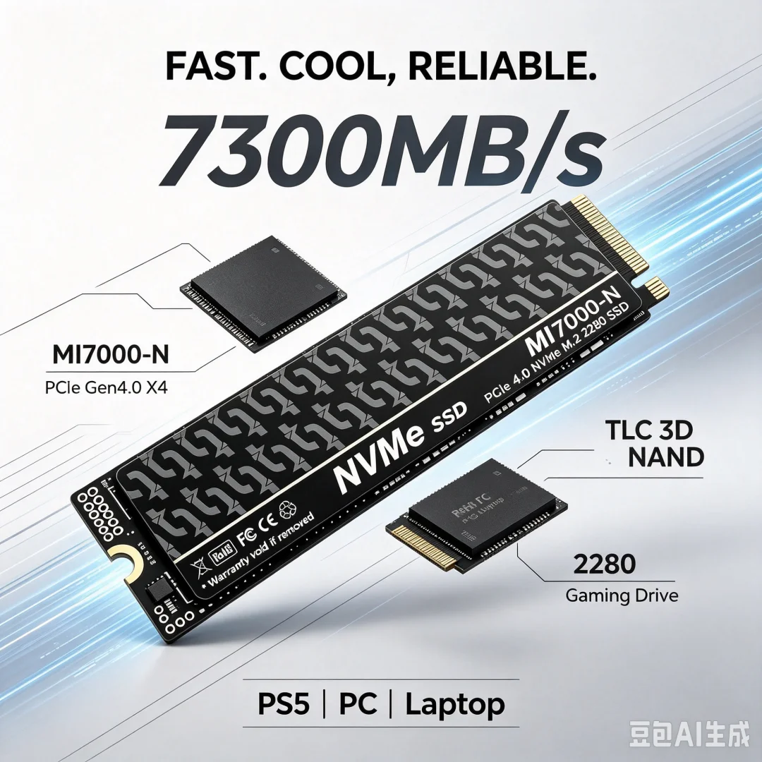 MI7000-N 7300MB/s SSD 1TB 2TB  - M.2 Nvme 4Tb Pcie 4.0 Ssd recension och pris