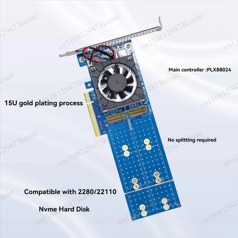 PCIe 4.0 NVMe M.2 Expansion Ca - Quad M.2 Nvme Pcie Bifurcation Card recension och pris