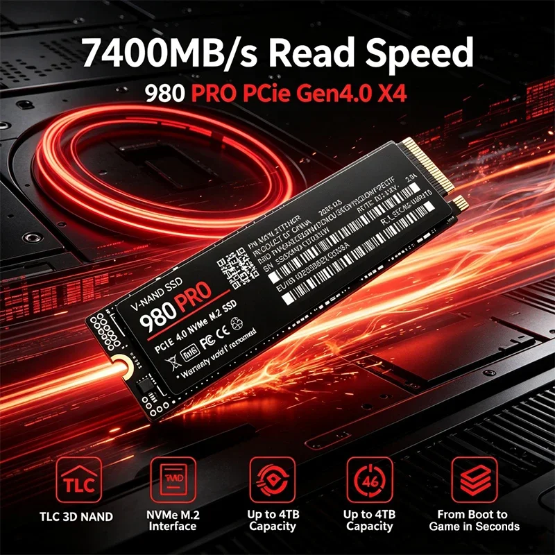 Gaming M.2 NVMe SSD 980 PRO PC - M.2 Nvme 4Tb Pcie 4.0 Ssd recension och pris